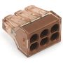 Laidų jungė Wago 773-606/5, 6 x 1,5-4 mm², 400 V, 5 vnt.
