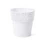 Vazonas Lamela Rosa 657-05, plastikinis, Ø 15 cm, baltas