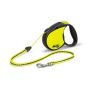 Pavadėlis FLEXI NEON S, juodas, geltonas, 5 m