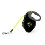 Pavadėlis FLEXI NEON GIANT L, juodas, geltonas, 8 m