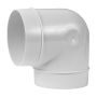 Ventiliacijos alkūnė EUROPLAST AL125-90, D125 90°