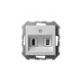 Lizdas HDMI+USB LIREGUS EPSILON, baltos spalvos