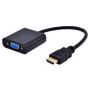 Adapteris GEMBIRD HDMI M, VGA F, juodas  A-HDMI-VGA-03