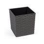 Vazonas Lamela Rattan 597-50, plastikinis, Ø 40 cm, pilkas