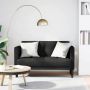 Dvivietė sofa, juoda, 111 cm, audinys