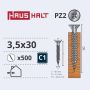 Medsraigčiai Haushalt, 3,5 x 30 mm, ZN, PZ2, 500 vnt.