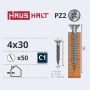Medsraigčiai Haushalt, 4 x 30 mm, ZN, PZ2, 25 vnt.