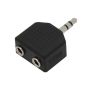 Adapteris BLOW 3.5mm M, 2x3.5mm F, juodas 91-217