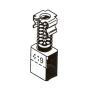 Angliniai šepetėliai 30-00-419-H, 6 x 9 x 13,5 mm, 2 vnt