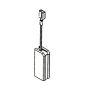 Angliniai šepetėliai 30-06-127-A, 5 x 8 x 19 mm, 2 vnt