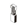 Angliniai šepetėliai 30-19-012-H, 5 x 8 x 18 mm, 2 vnt