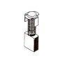 Angliniai šepetėliai 30-99-036-H, 7 x 15 x 20 mm, 2 vnt