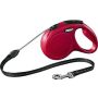 Pavadėlis FLEXI NEW CLASSIC M, raudonas, 5 m