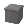 Pufas Domoletti XYF15447BE, pilkas, 38 cm x 38 cm x 37.5 cm