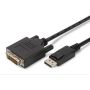 Kabelis MICRO_CONNEC Display port M, DVI M, 2m, juodas