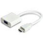 Adapteris MICRO_CONNEC HDMI M, VGA F, 0.15m, baltas HDMVGA1