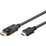 Kabelis MICRO_CONNEC HDMI M, Dipslay port M, 2m, juodas