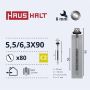 Savisriegiai Haushalt, DIN 7504K, 5,5/6,3 x 90 mm, 80 vnt.