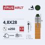 SAVISR 4.8X28 MED+EPDM RAL6020 (250-8)