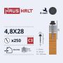 SAVISR 4.8X28 MED+EPDM RAL7024 (250-8)