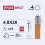 SAVISR 4.8X28 MED+EPDM RAL9010 (250-8)