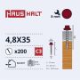 SAVISR 4.8X35 MED+EPDM RAL3011 (200-12)