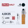 SAVISR 4.8X35 MED+EPDM RAL9005 (200-12)