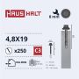 SAVISR 4.8X19 MET+EPDM RAL9006 (250-12)