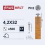 Savisriegiai Haushalt, DIN 14566, 4.2 x 32 mm, 500 vnt.