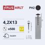 Savisriegiai Haushalt, DIN 14566, 4,2 x 13 mm, 500 vnt.
