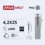 Savisriegiai Haushalt, DIN 14566, 4,2 x 25 mm, 500 vnt.