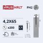Savisriegiai Haushalt, DIN 14566, 4,2 x 65 mm, 200 vnt.