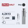 Savisriegiai Haushalt, DIN 14566, 4.2 x 13 mm, 500 vnt.