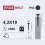 Savisriegiai Haushalt, DIN 14566, 4,2 x 19 mm, 500 vnt.