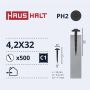 Savisriegiai Haushalt, DIN 14566, 4,2 x 32 mm, 500 vnt.
