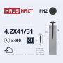 Savisriegiai Haushalt, DIN 14566, 4,2 x 41 mm, 400 vnt.