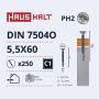 Savisriegiai Haushalt, DIN 7504O, 5,5 x 60 mm, 250 vnt.