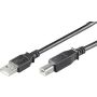 Kabelis MICRO_CONNEC USB TypeA M, USB TypeB M, 0.1m, juodas