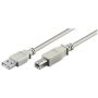 Kabelis MICRO_CONNEC USB TypeA M, USB TypeB M, 1.8m, baltas