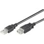 Kabelis MICRO_CONNEC USB TypeA M, USB TypeA F, 1.8m, juodas