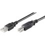 Kabelis MICRO_CONNEC USB TypeA M, USB TypeB M, 1.8m, juodas