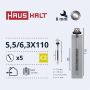 Savisriegiai Haushalt, DIN 7504K, 5,5/6,3 x 110 mm, 5 vnt.