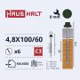 Savisriegiai Haushalt, DIN 7504K, 4.8 x 100/60 mm, 6 vnt.