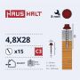 Savisriegiai Haushalt, DIN 7504K, 4,8 x 28 mm, 15 vnt.