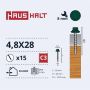 Savisriegiai Haushalt, DIN 7504K, 4,8 x 28 mm, 15 vnt.