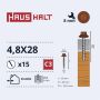 Savisriegiai Haushalt, DIN 7504K, 4,8 x 28 mm, 15 vnt.
