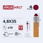 Savisriegiai Haushalt, DIN 7504K, 4,8 x 35 mm, 10 vnt.