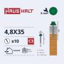 Savisriegiai Haushalt, DIN 7504K, 4,8 x 35 mm, 10 vnt.