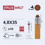 Savisriegiai Haushalt, DIN 7504K, 4,8 x 35 mm, 10 vnt.