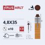 Savisriegiai Haushalt, DIN 7504K, 4,8 x 35 mm, 10 vnt.